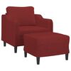 vidaXL Fauteuil avec repose-pied Rouge bordeaux 60 cm Tissu