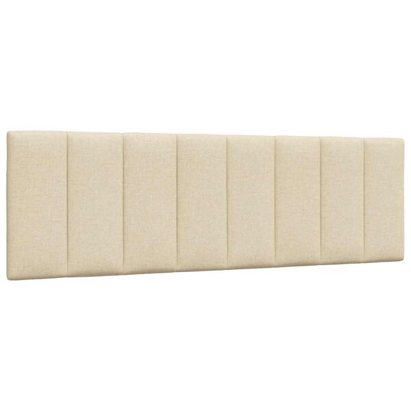 vidaXL Coussin de t&ecirc;te de lit Hanko cr&egrave;me 160 cm tissu