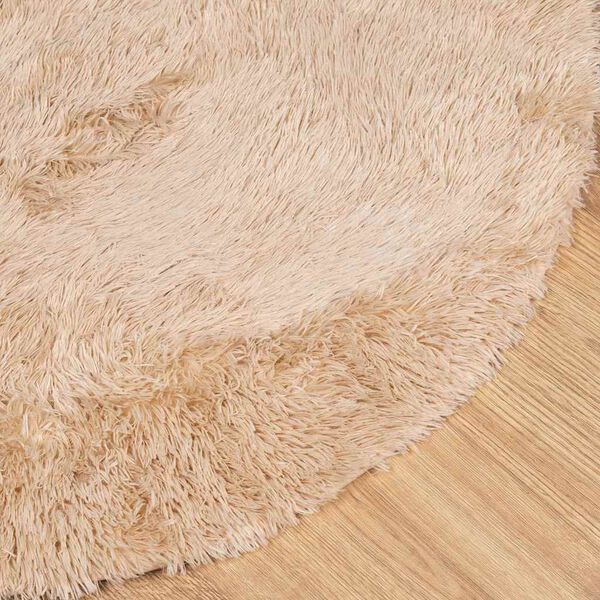 vidaXL Tapis shaggy &agrave; poils longs NAVARRA beige 240x240 cm polyester