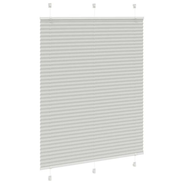vidaXL Store pliss&eacute; gris clair 105x150cm largeur du tissu 104,4cm