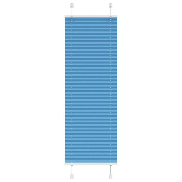 vidaXL Store pliss&eacute; bleu 40x100 cm largeur du tissu 39,4 cm polyester