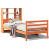 vidaXL Lit bibliothèque sans matelas cire marron 75x190 cm bois massif