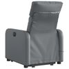 vidaXL Fauteuil inclinable de massage Gris Similicuir