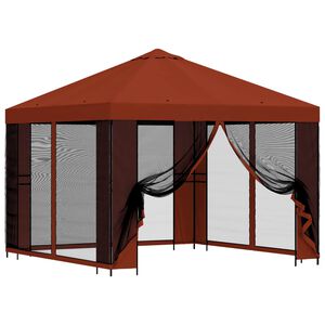 vidaXL Abri de jardin avec parois 3 x 3 m Terre cuite