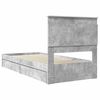 vidaXL Lit de Rangement Gris b&eacute;ton 90 x 200 cm Bois d'ing&eacute;nierie