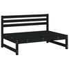 vidaXL Salon de jardin 2 pcs noir bois massif de pin
