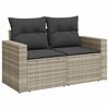 vidaXL Salon de jardin 8 pcs avec coussins gris clair r&eacute;sine tress&eacute;e
