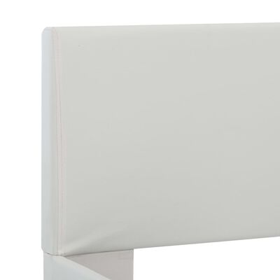 vidaXL Cadre de lit Blanc Similicuir 180 x 200 cm