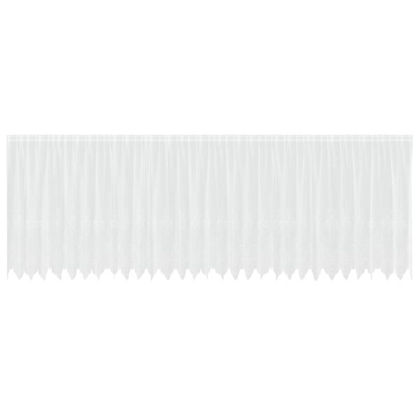 vidaXL Rideau en Dentelle Floral Blanc 180 x 750 cm Polyester