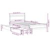 vidaXL Cadre de lit sans matelas blanc 90x200 cm bois de pin massif
