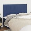 vidaXL T&ecirc;te de lit Bleu 200x5x118/128 cm Tissu