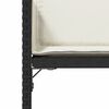 vidaXL Chaises de jardin lot de 4 avec coussins noir r&eacute;sine tress&eacute;e