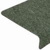 vidaXL Tapis d'escalier autocollants 30 pi&egrave;ces 65 x 21 x 4 cm Vert Bord rectangulaire