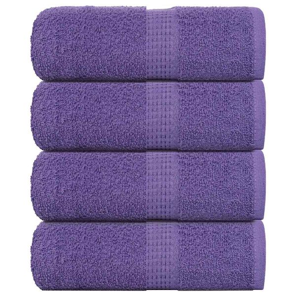 vidaXL Serviettes d'invit&eacute; FROGN 4 pcs violet 30x50 cm 360 g/m&sup2;