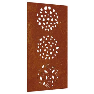 vidaXL D&eacute;coration murale jardin 105x55 cm acier corten design feuille