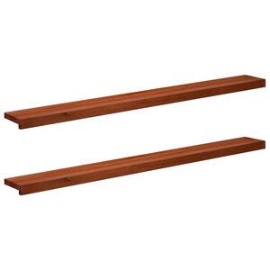vidaXL Appuis de fen&ecirc;tre 2 pc Marron 140 x 15 x 2 cm