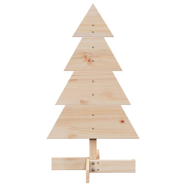 vidaXL Arbre de Noël en bois pour décoration 80 cm bois massif de pin