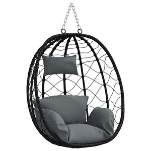 vidaXL Chaise suspendue polyrotin 91,5 x 54,5 x 107 cm Anthracite