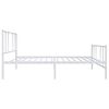 vidaXL Cadre de lit m&eacute;tal sans matelas avec pied de lit blanc 80x200cm