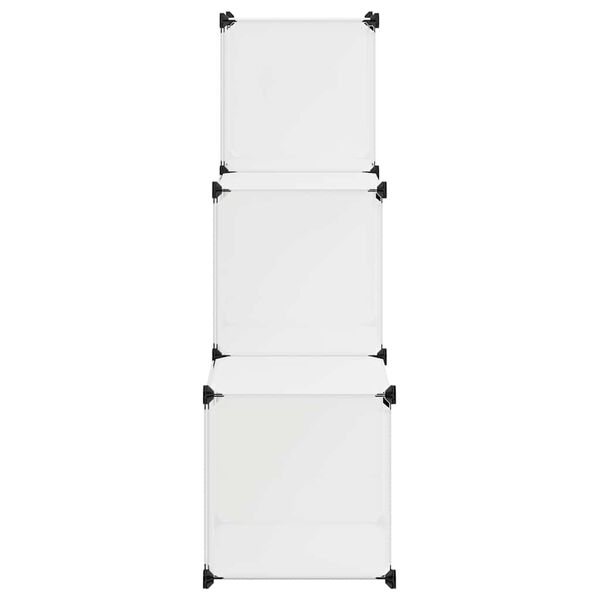 vidaXL Organisateur de rangement cube avec 6 compartiments Blanc