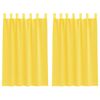 vidaXL Rideaux en voile avec boucles 2 pcs jaune 140x175 cm