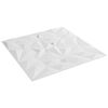 vidaXL Panneaux muraux 48 pcs Blanc 50 x 50 cm Mousse XPS