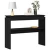 vidaXL Table console Ch&ecirc;ne noir 80 x 30 x 102 cm Bois d'ing&eacute;nierie