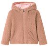vidaXL Veste &agrave; capuche pour enfants fausse fourrure cognac clair 104