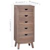 vidaXL Buffet avec 5 tiroirs 40x30x100 cm bois de teck massif