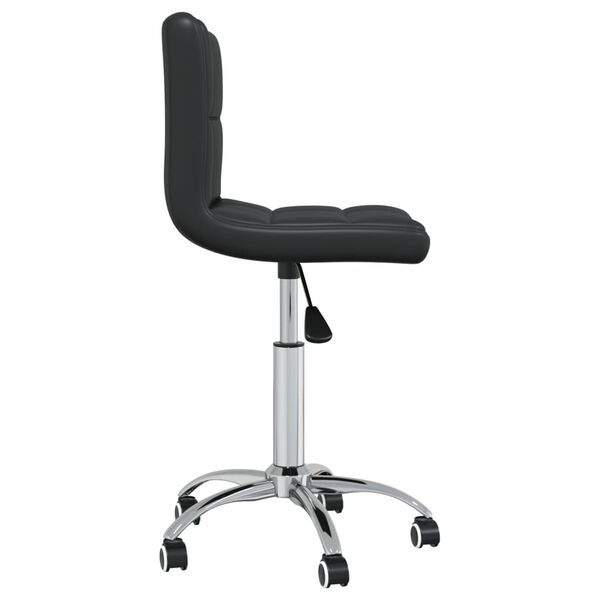 vidaXL Chaise de bureau pivotante Noir Similicuir