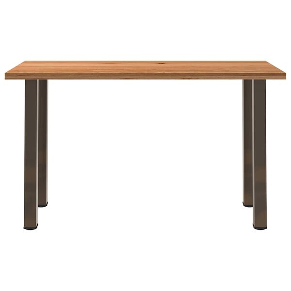 vidaXL Table de bar rectangulaire en bois massif de ch&ecirc;ne marron clair 180 x 80 x 92 cm