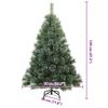 vidaXL Sapin de No&euml;l artificiel avec 150 LED Vert 120 cm PE et PVC