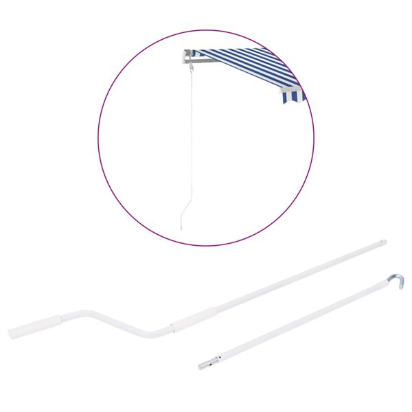 vidaXL Manivelle de remplacement pour auvent 150 cm