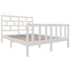 vidaXL Cadre de lit sans matelas blanc bois de pin massif