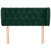 vidaXL T&ecirc;te de lit avec oreilles Vert fonc&eacute; 103x23x78/88 cm Velours