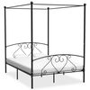 vidaXL Cadre de lit sans matelas avec baldaquin noir 140x200 cm m&eacute;tal