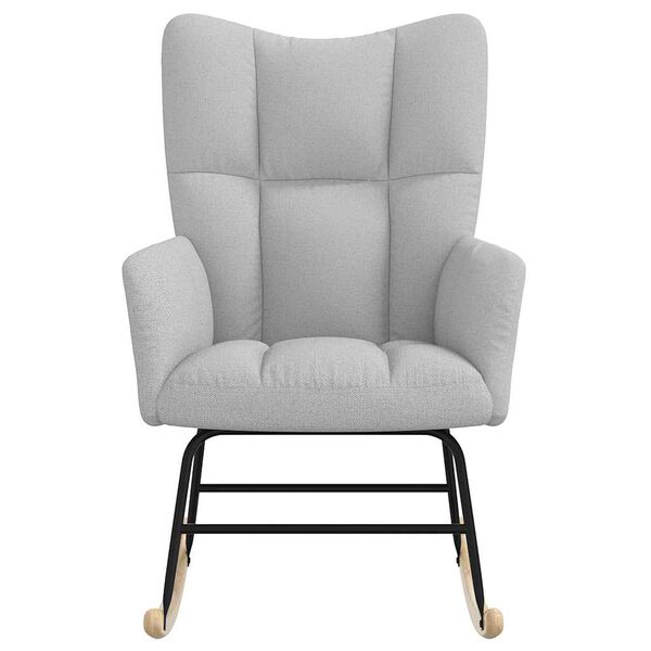 vidaXL Chaise à bascule gris nuage tissu