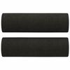 vidaXL Canapé 2 places avec oreillers décoratifs noir 120 cm tissu