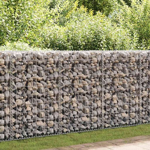 vidaXL Mur en gabion avec couvercles Acier galvanisé 100x60x100 cm