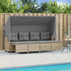 vidaXL Salon de jardin avec coussins 5 pcs beige r&eacute;sine tress&eacute;e