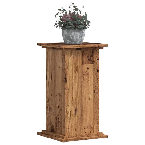 vidaXL Support pour plantes vieux bois 33x33x60 cm bois d'ing&eacute;nierie