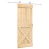 vidaXL Porte coulissante Naturel et Blanc 80 x 210 cm