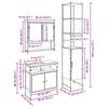 vidaXL Ensemble de mobilier de salle de bain 3 pcs Bois Ancien