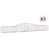 vidaXL Paniers &agrave; gabions arqu&eacute;s 5 pcs 400x50x40/60 cm Fer galvanis&eacute;