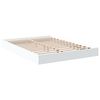 vidaXL Cadre de lit sans matelas blanc 120x200 cm bois ing&eacute;nierie