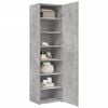 vidaXL Buffet haut gris béton 50x42,5x185 cm bois d'ingénierie