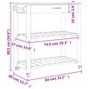 vidaXL Chariot de cuisine MONZA 84x40x88,5 cm bois massif de pin