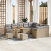 vidaXL Ensemble de canapé de jardin 12 pcs Beige et Gris clair