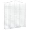 vidaXL Paniers &agrave; gabions arqu&eacute;s 3 pcs 200x30x220/240 cm fer galvanis&eacute;