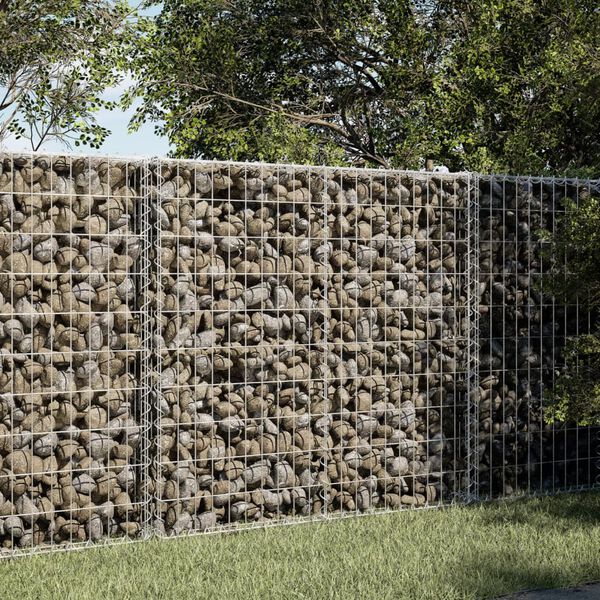 vidaXL Panier gabion avec couvercle 100x50x100 cm fer galvanisé